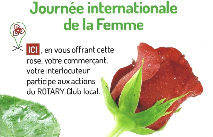 1Femme 1 Rose à l’occasion de la Journée Internationale de la Femme du 8 mars prochain